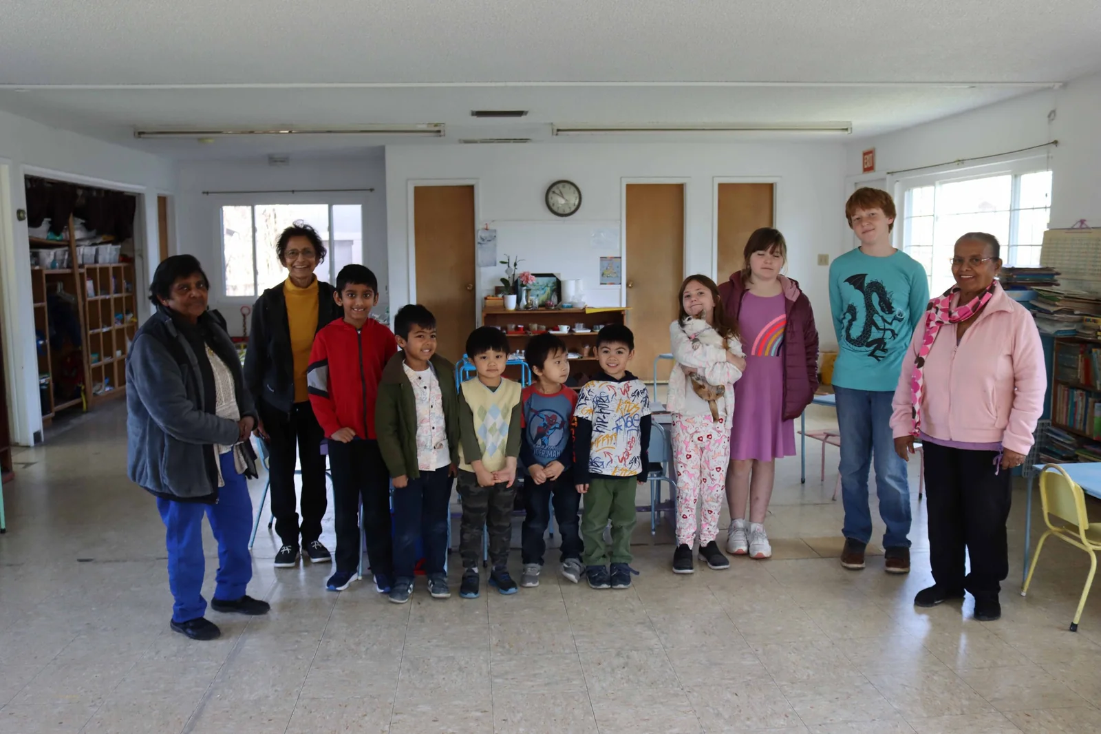 Students and teachers together in the classroom