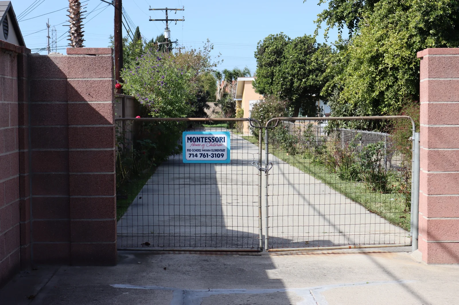 Entrance to Montessori House of Children