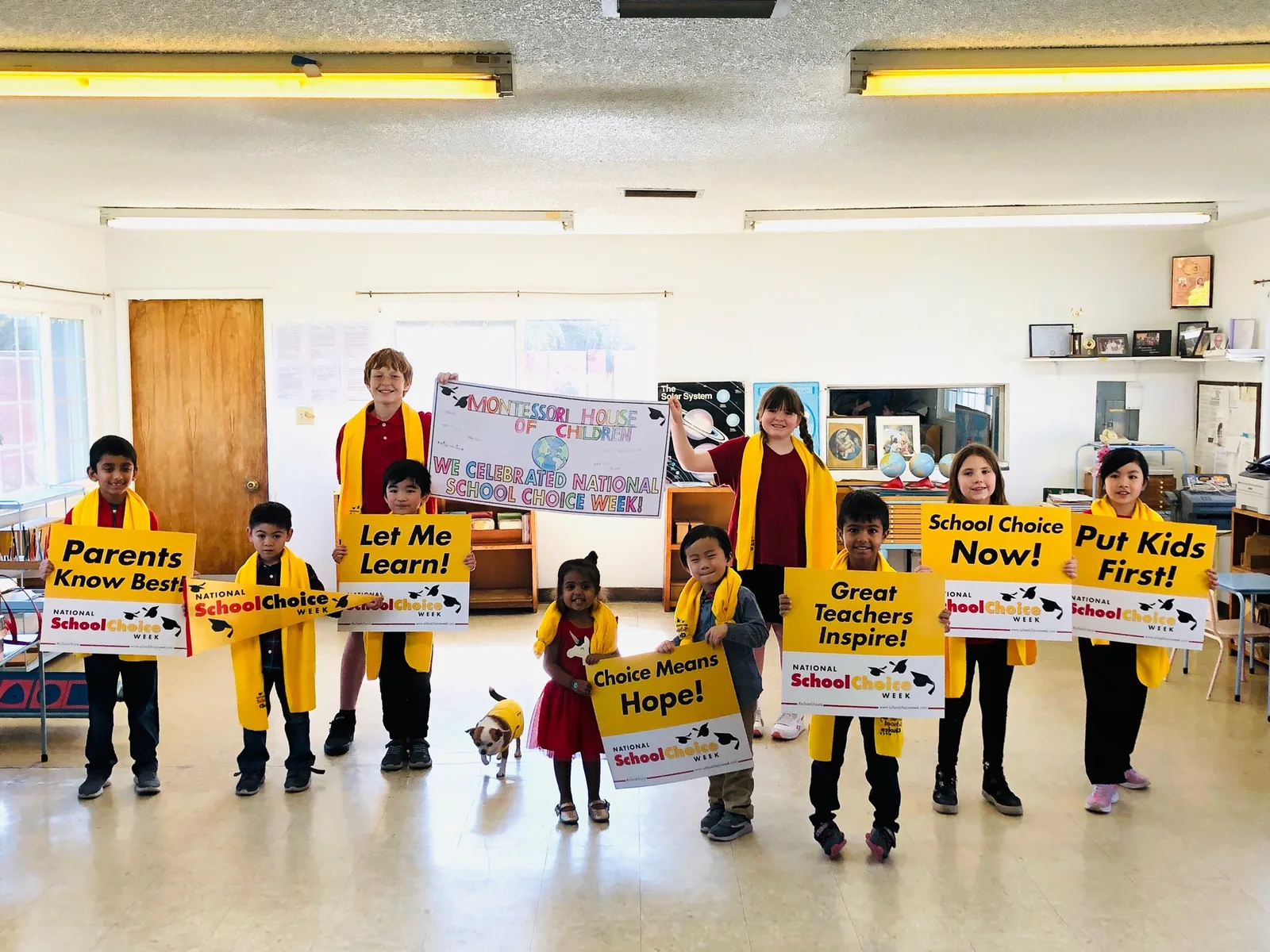 Students celebrating National School Choice Week